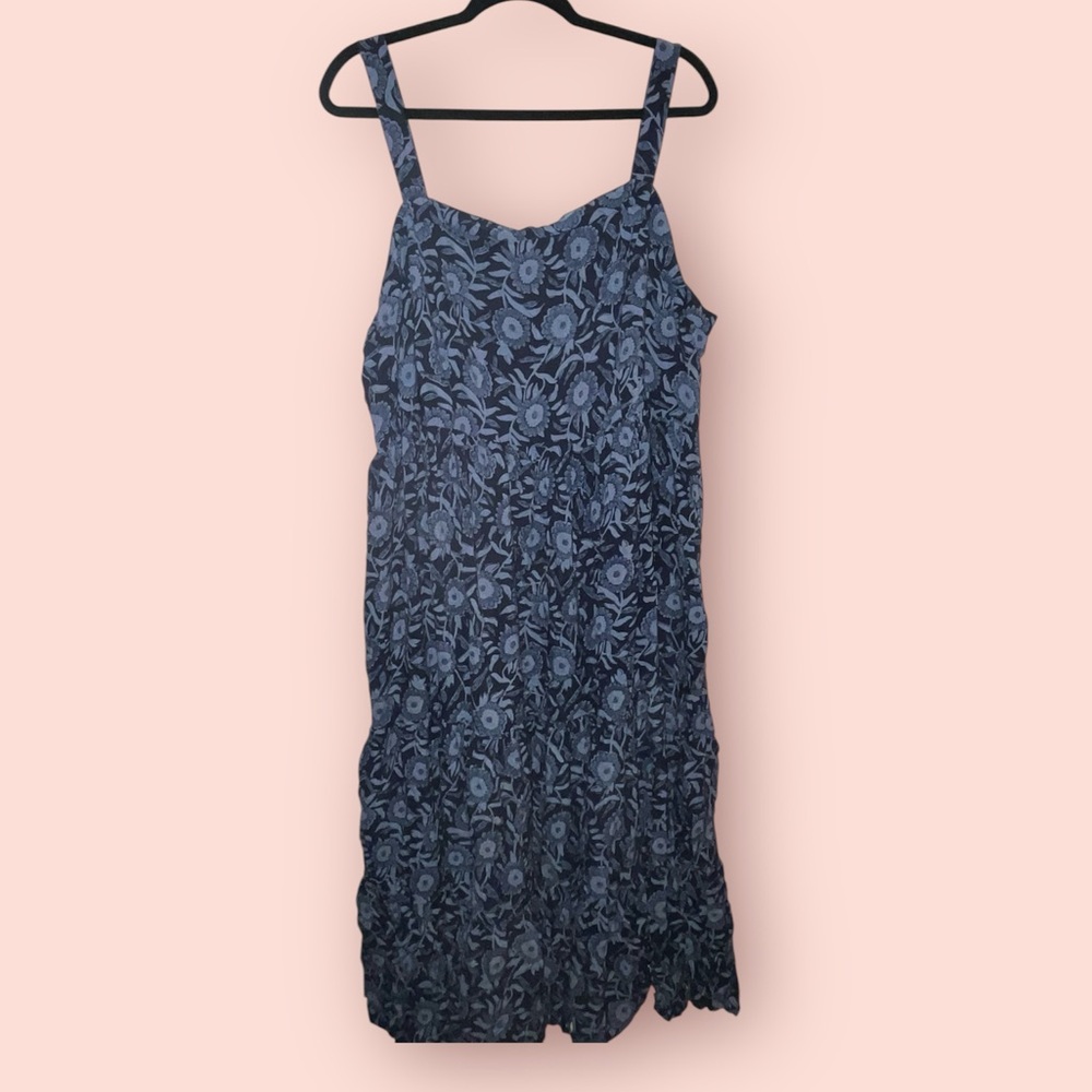 Old Navy Floral Print Tiered-Hem Cami Maxi Dress Plus Size XXL